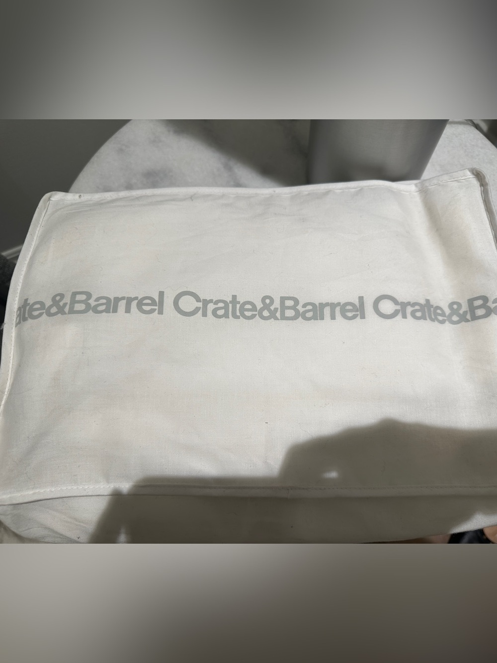 Crate&Barrel White Textured King Bedskirt